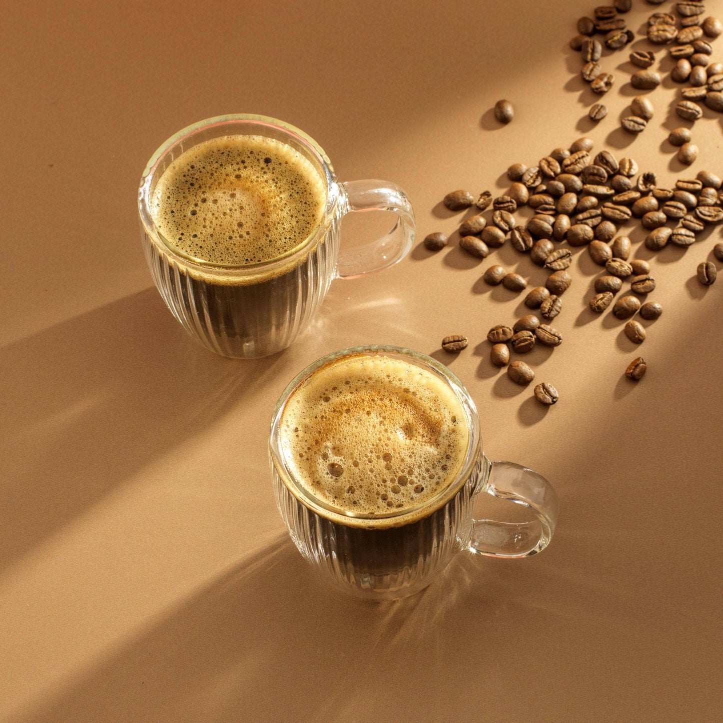 JoyJolt - Fluted Savor Double Wall Espresso Glasses 5.4oz - Set of 2: 5.4 oz