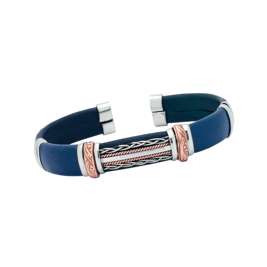 HPSilver, LLC - BR.ULB.1310 - Unique Leather Bracelet