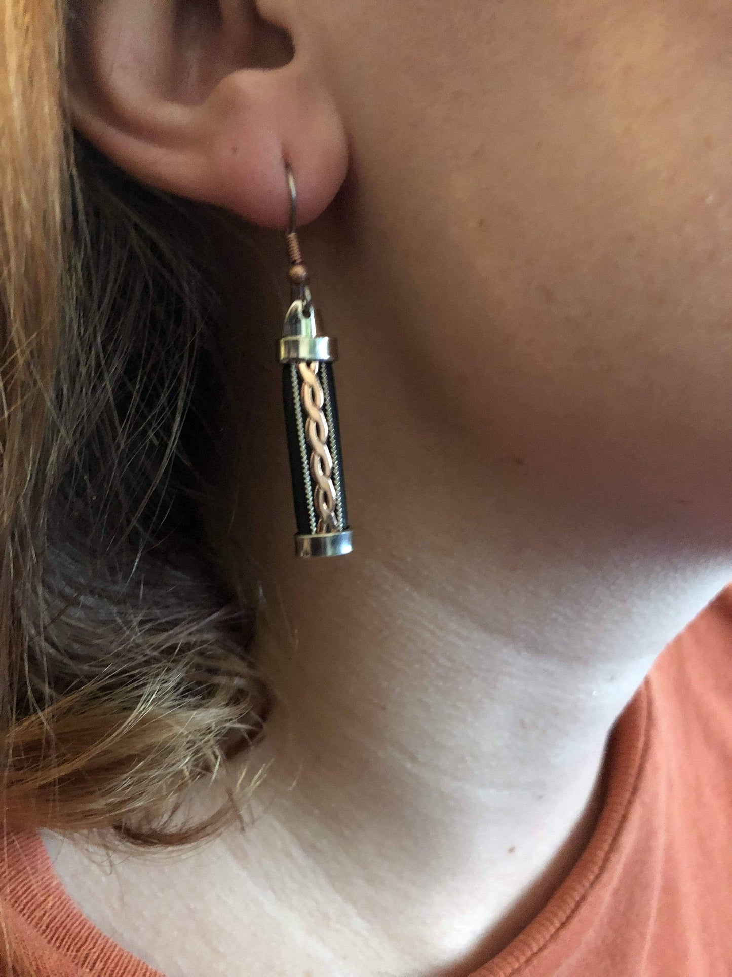 HPSilver, LLC - ER.MAR.7002 - Leather Earrings