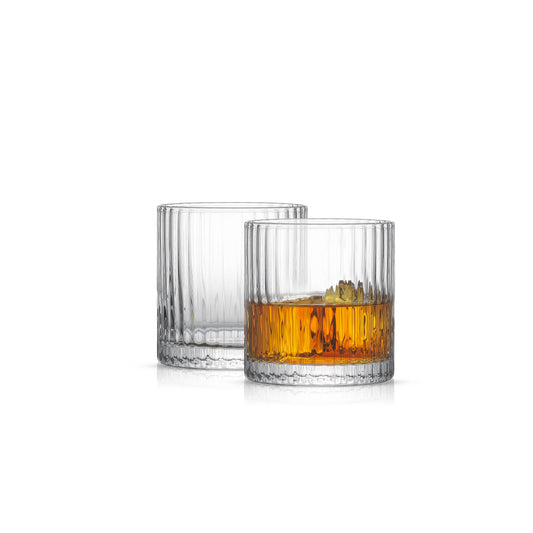 JoyJolt - JoyJolt Elle Fluted Double Old Fashion Whiskey Glass