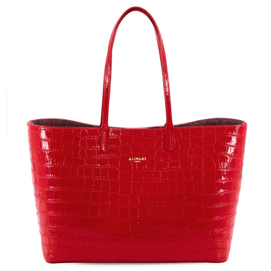 Alinari Firenze - Maxima Tote Bag Red Crocco