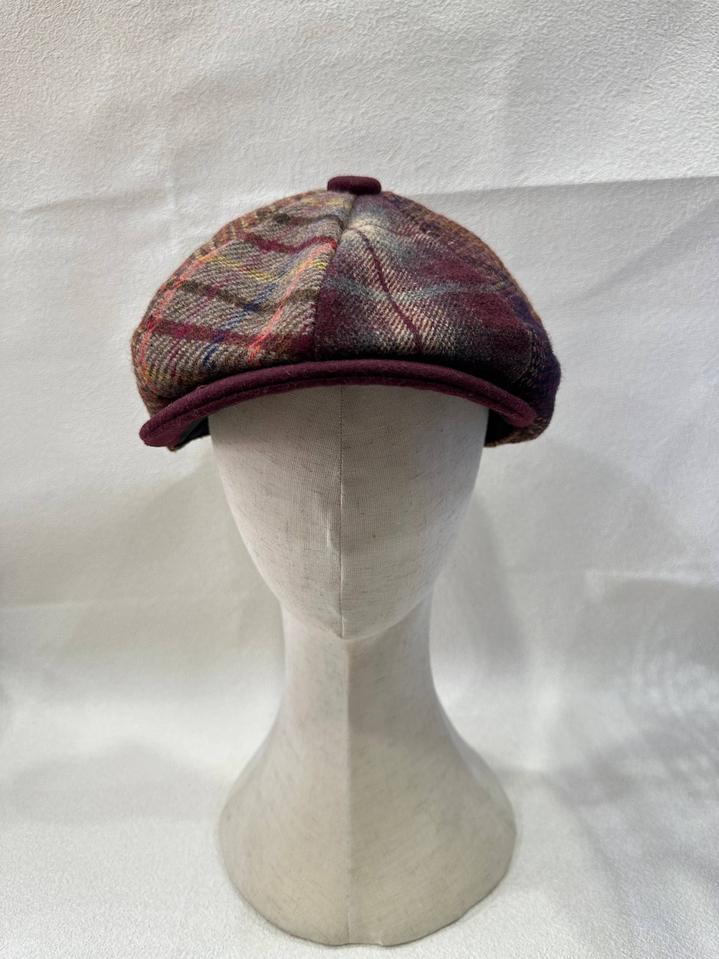 LEXA PLUS - H-7-31 Patchwork tweed newsboy cap