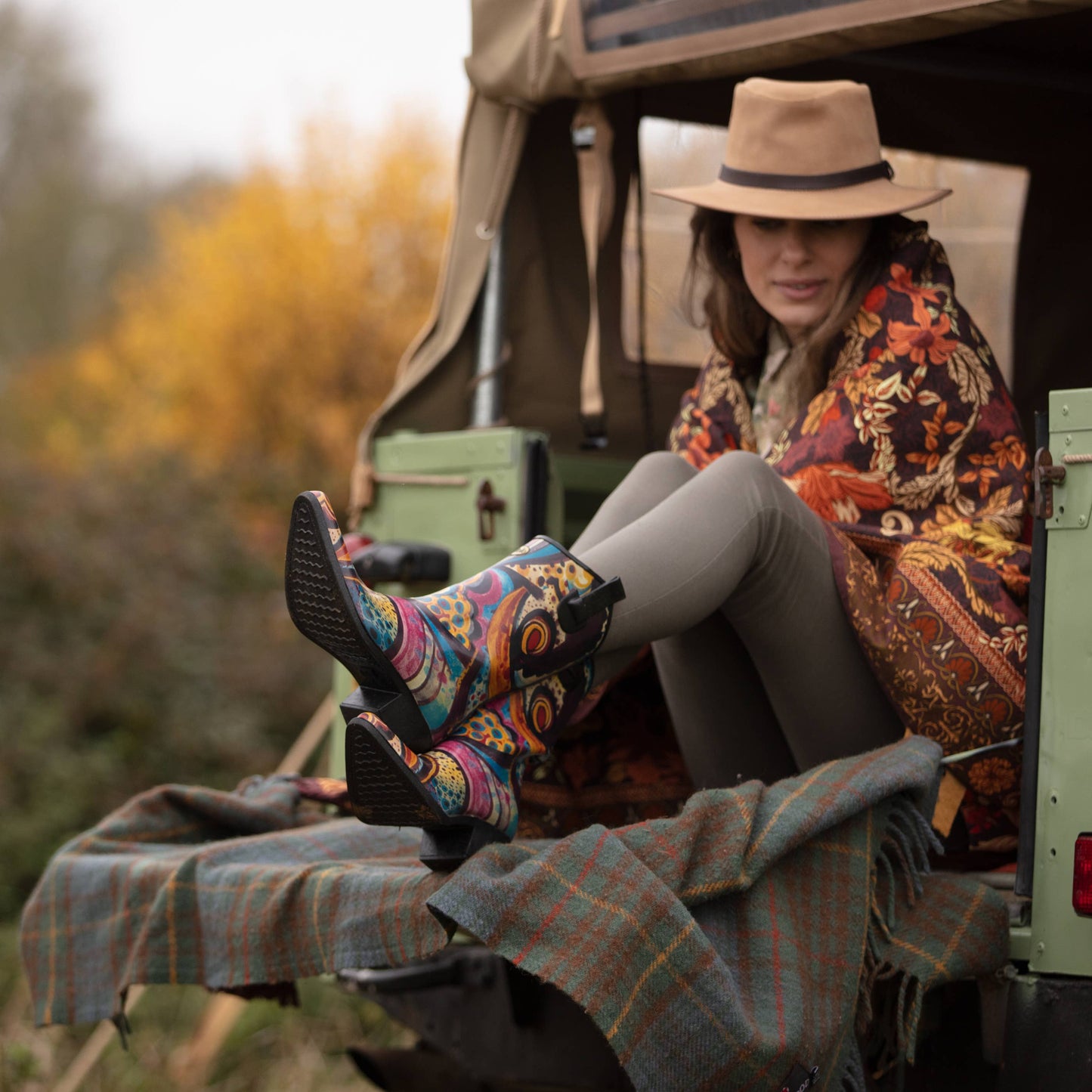 Talolo Boots - Floral Bliss cowboy welly boots: 38