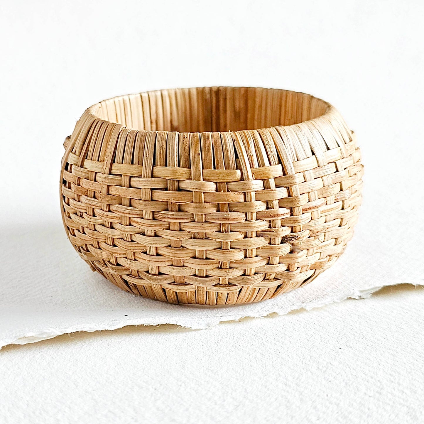 Bisjoux - Rattan straw cane bangle bracelet set handmade renewable: Set