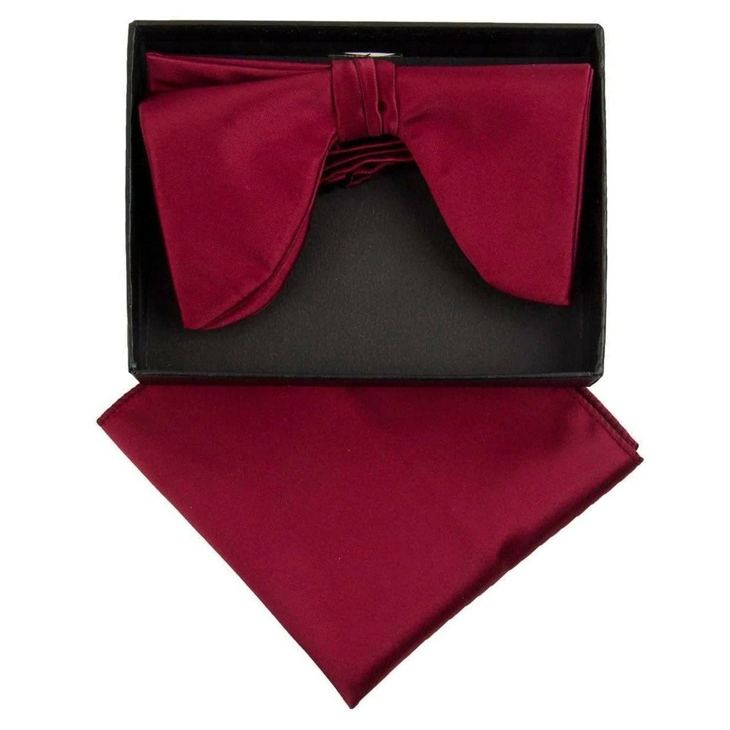 Dubal Brothers - Vittorio Farina Edwardian Bow Tie & Pocket Square by Classy Cufflinks: Black
