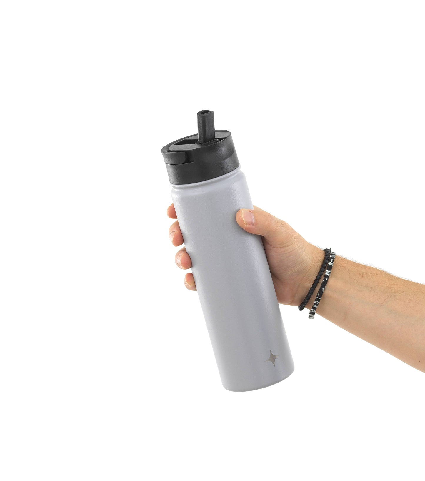 JoyJolt - Colored Stainless Steel Insulated Water Bottle - 22 oz: Black
