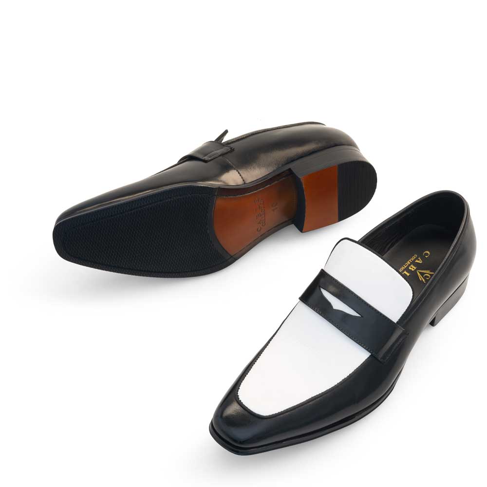 Cable & Co Black White Spectator Slip on Loafer