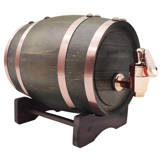 Godinger - Wood Barrel Dispenser - Gift Guide: Walnut