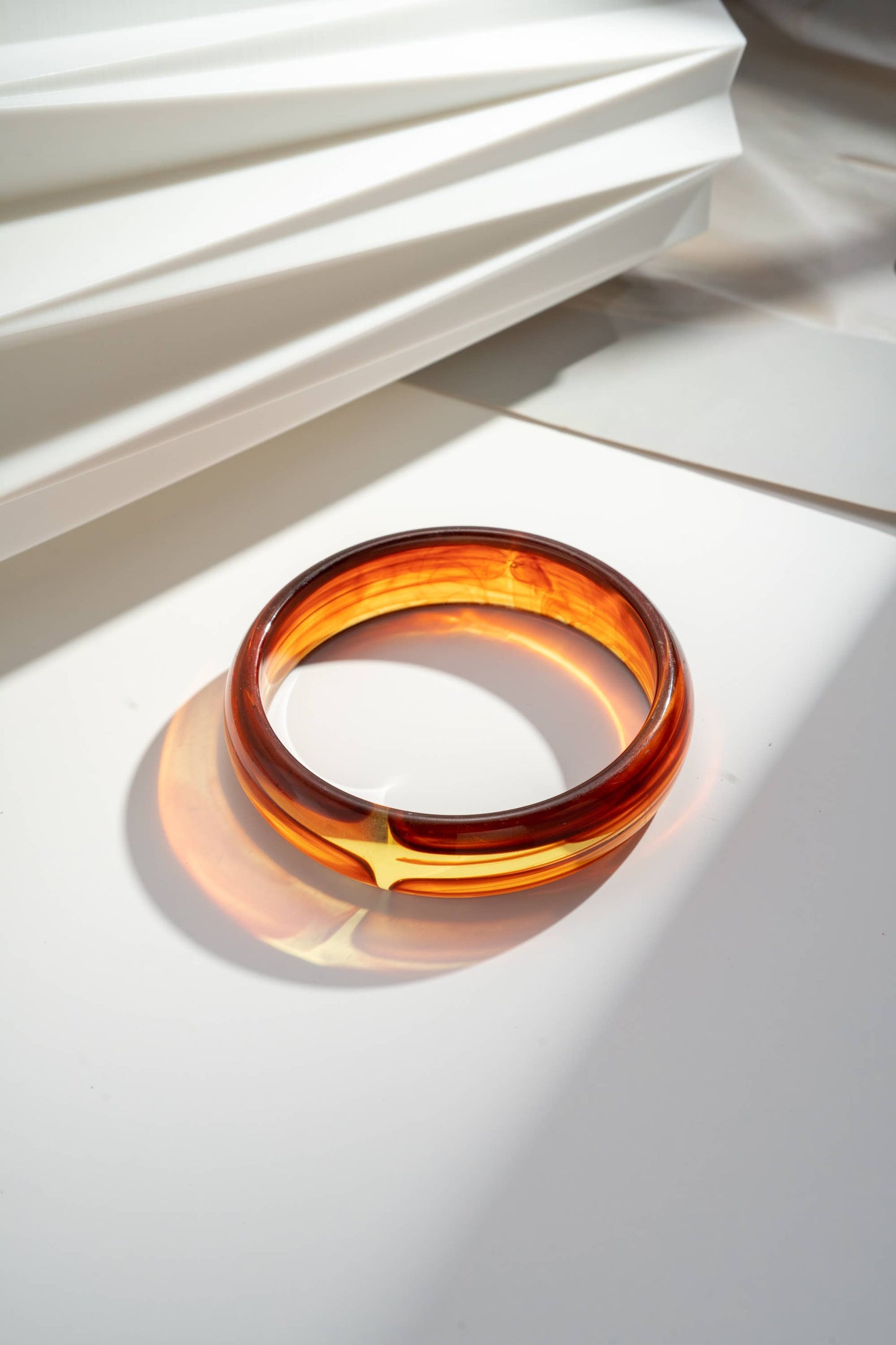 COSMOS - Women's Resin Bangle Bracelets – Mustard Green Brown