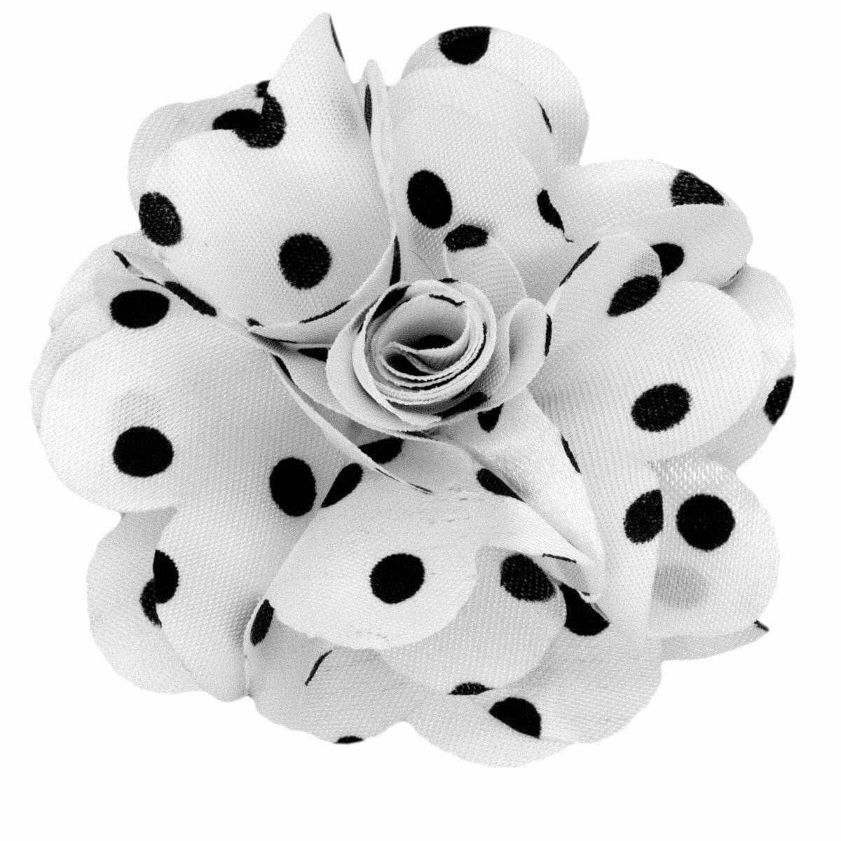 Dubal Brothers - Vittorio Vico Men's Formal Polka Dot Flower Lapel Pin: Flower Pin Suit Accessories Pins for Suit or Tuxedo by Classy Cufflinks: Gold & Brown (104) / One Size