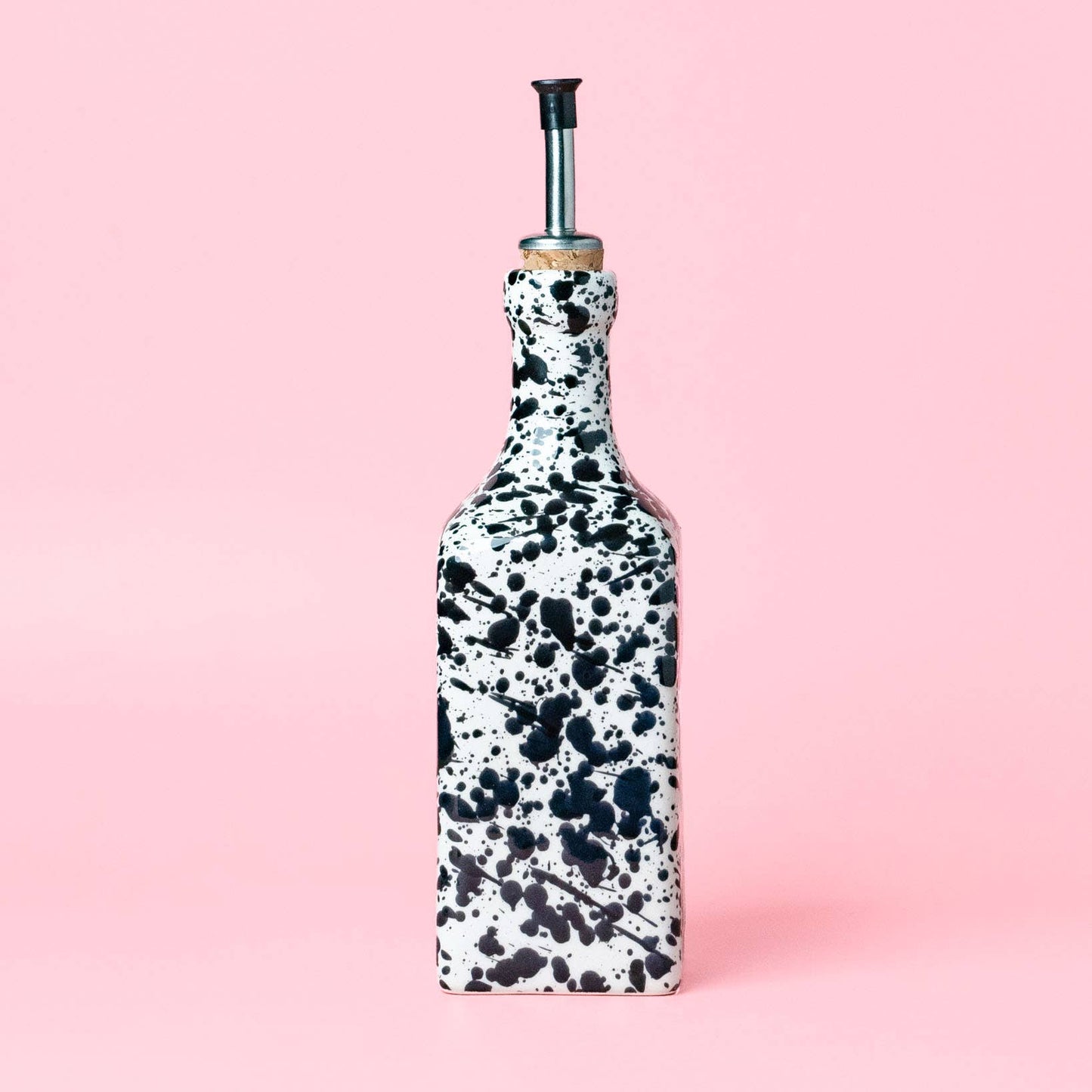 Alfar Tierra Cocida - Oil Dispenser, 475ml Oil Can /White and Black GALAXY