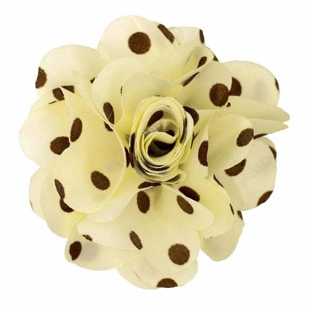 Dubal Brothers - Vittorio Vico Men's Formal Polka Dot Flower Lapel Pin: Flower Pin Suit Accessories Pins for Suit or Tuxedo by Classy Cufflinks: Black & Pink (43) / One Size