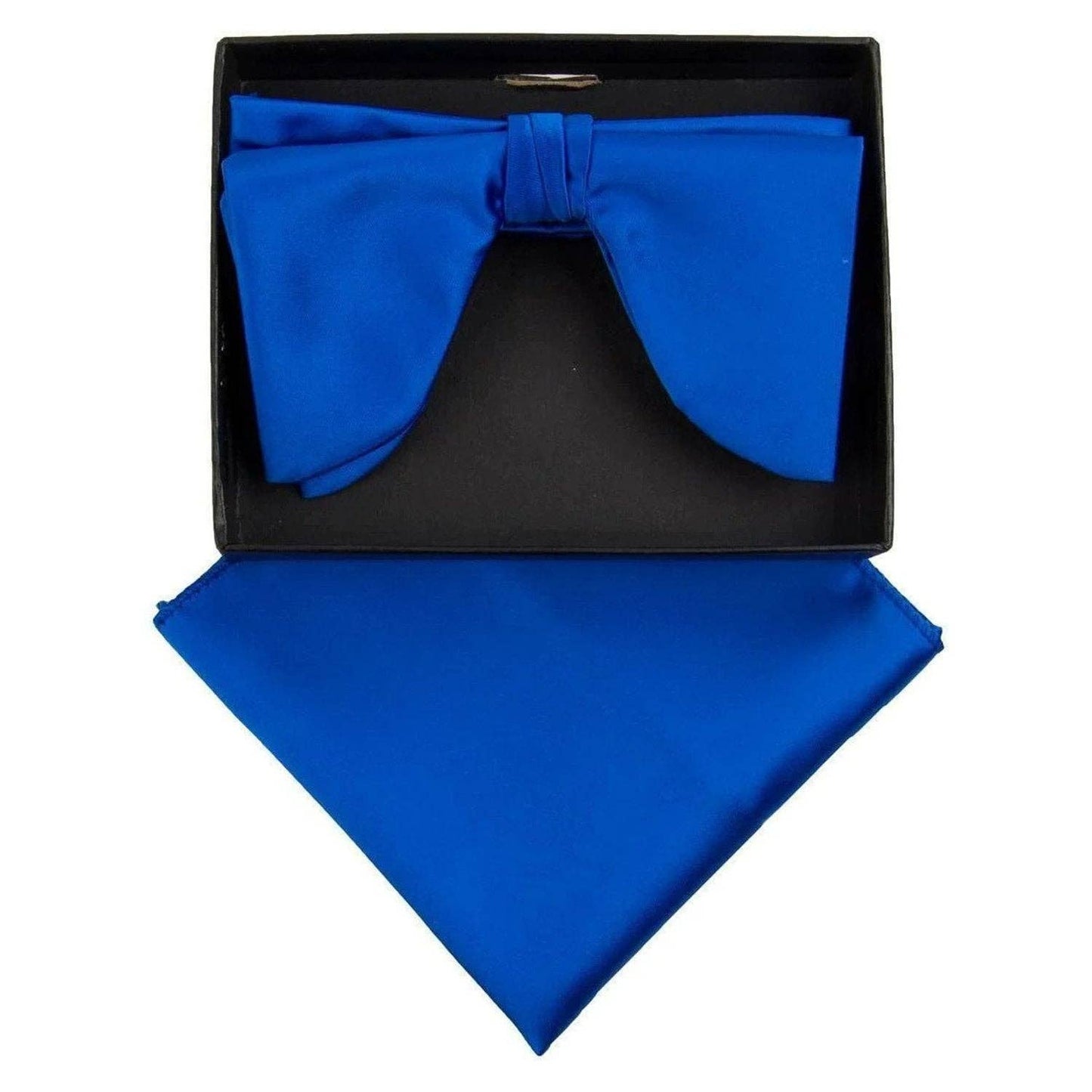 Dubal Brothers - Vittorio Farina Edwardian Bow Tie & Pocket Square by Classy Cufflinks: Black