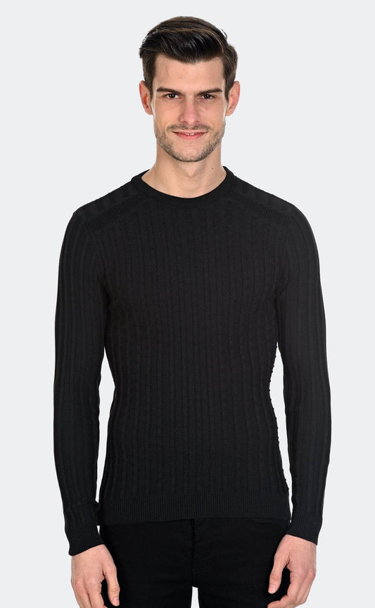 LCR Black Edition - 2740-H Black - Textured Pullover: Black / 3XL