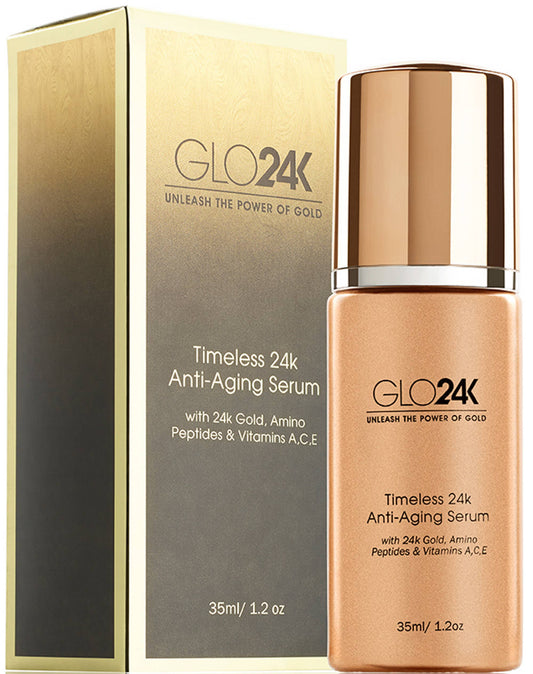GLO24K - Timeless 24k Anti-Aging Serum with 24k Gold & Amino Peptides