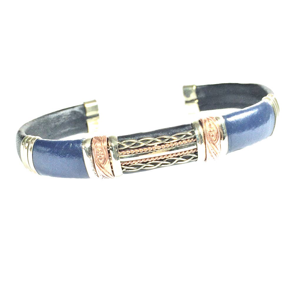 HPSilver, LLC - BR.ULB.1310 - Unique Leather Bracelet
