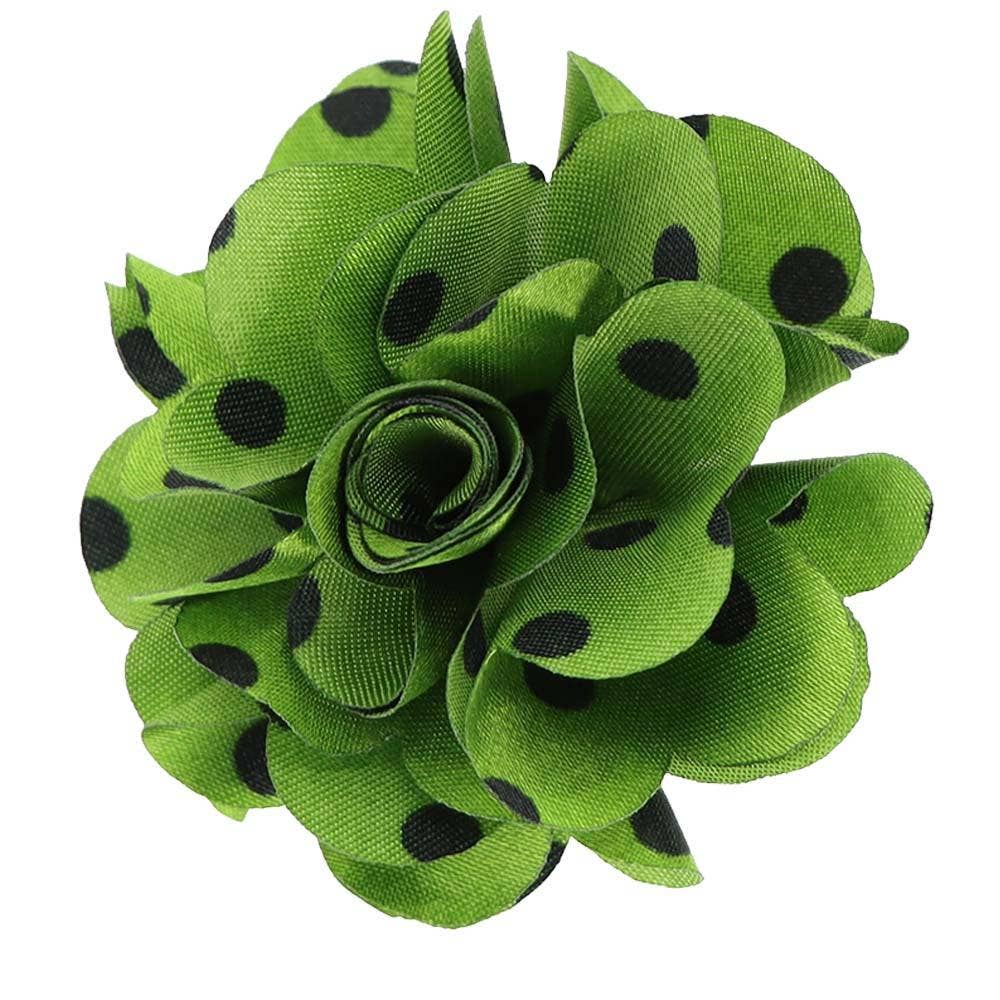 Dubal Brothers - Vittorio Vico Men's Formal Polka Dot Flower Lapel Pin: Flower Pin Suit Accessories Pins for Suit or Tuxedo by Classy Cufflinks: Gold & Brown (104) / One Size