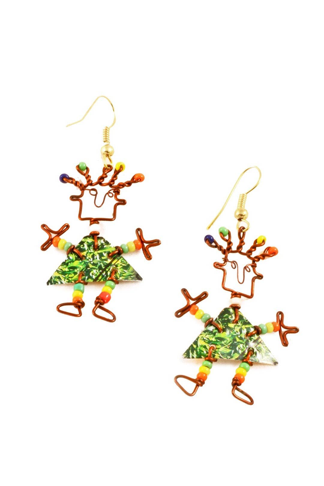 Swahili | AFRICAN MODERN - Aluminum Funky People Earrings
