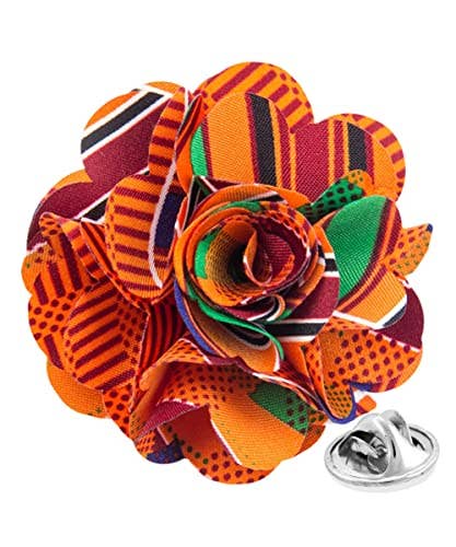 Dubal Brothers - Vittorio Vico Kente Flower Lapel Pin: Kente #1
