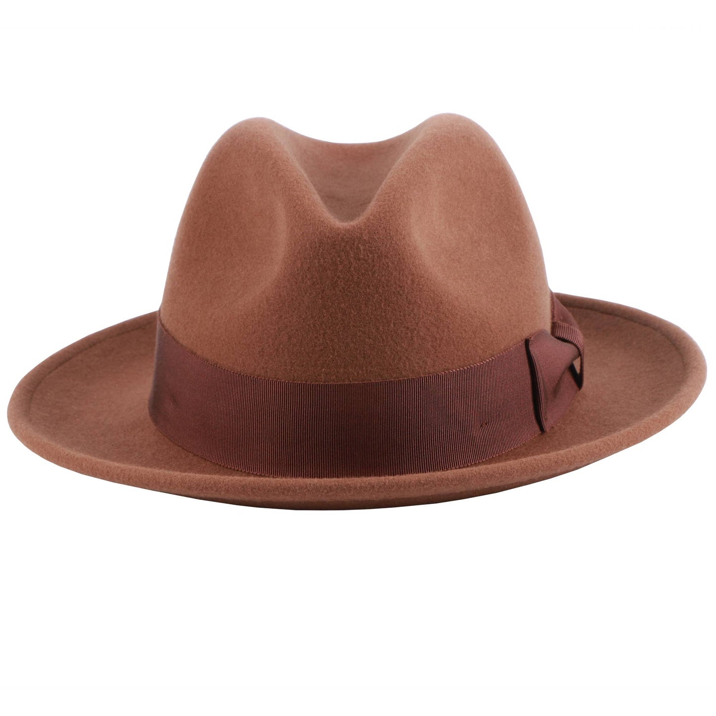 American Hat Makers - Crushable Wool Felt Pinch Front Hat - Style Pablo: Black / XL