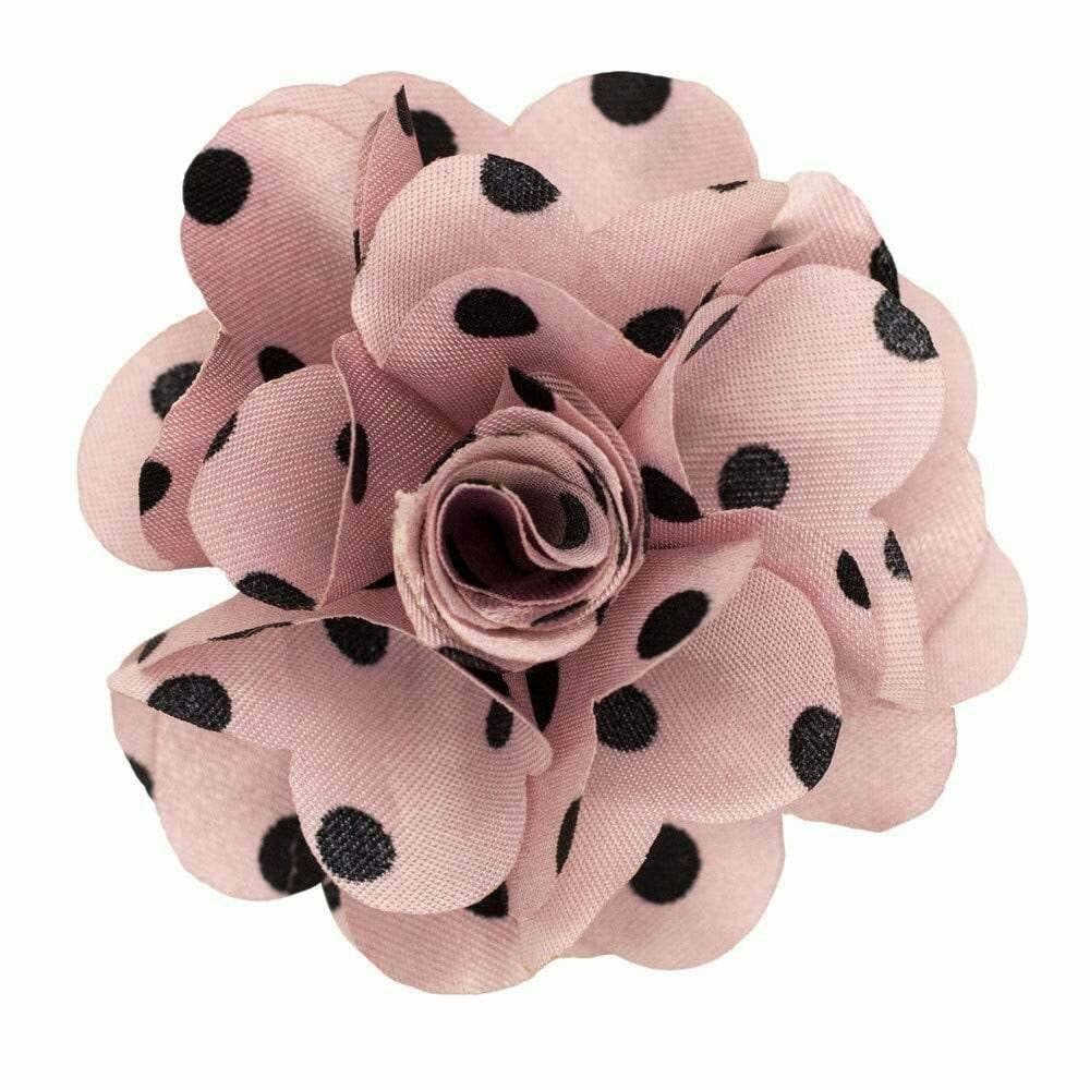 Dubal Brothers - Vittorio Vico Men's Formal Polka Dot Flower Lapel Pin: Flower Pin Suit Accessories Pins for Suit or Tuxedo by Classy Cufflinks: Navy & White (107) / One Size