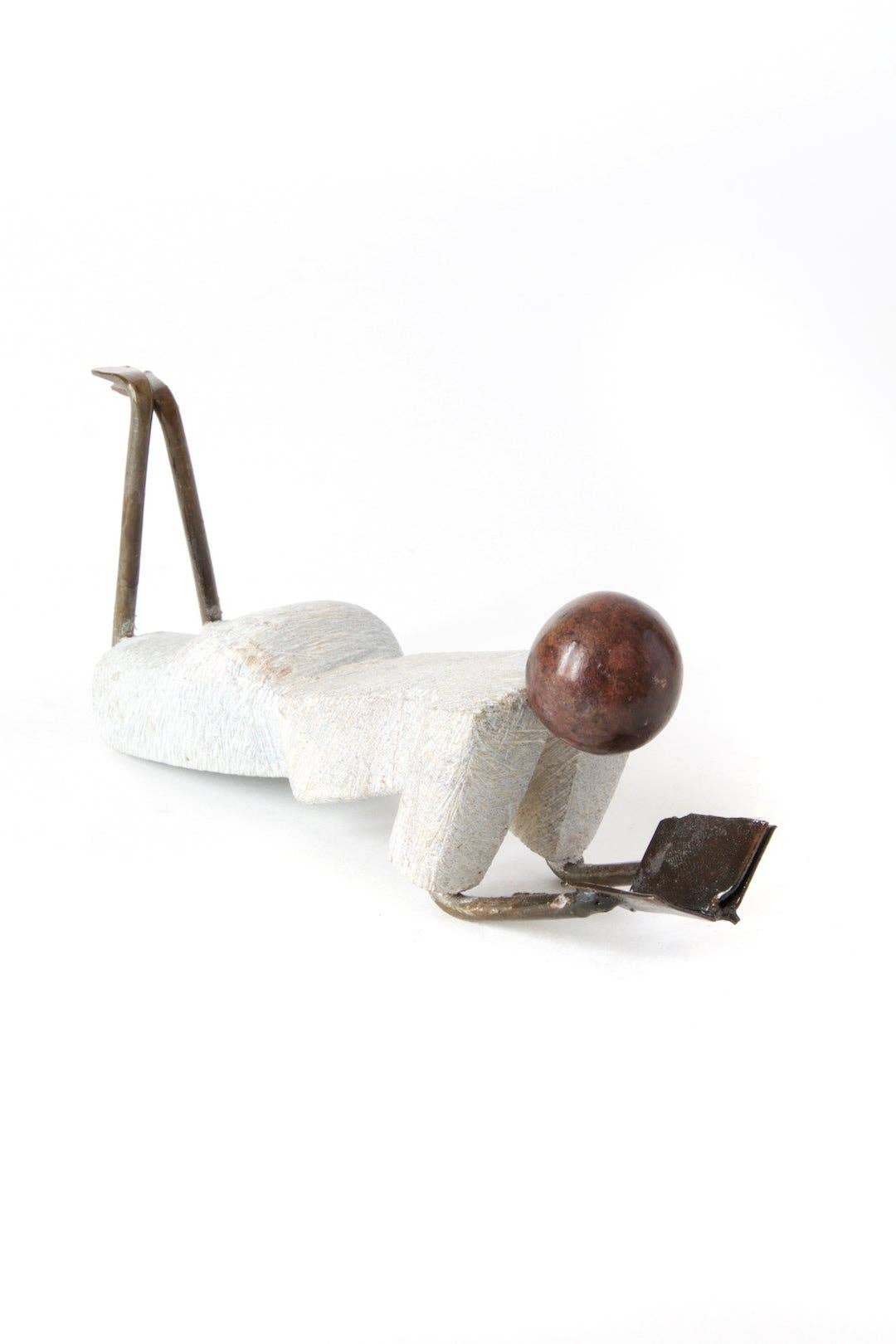 Swahili | AFRICAN MODERN - Set of Two Zimbabwean Simple Life Stone and Metal Readers