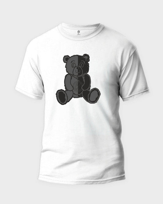 EIGHT X - Big Bad Bear Oversized Graphic T-Shirt - White: WHITE / L