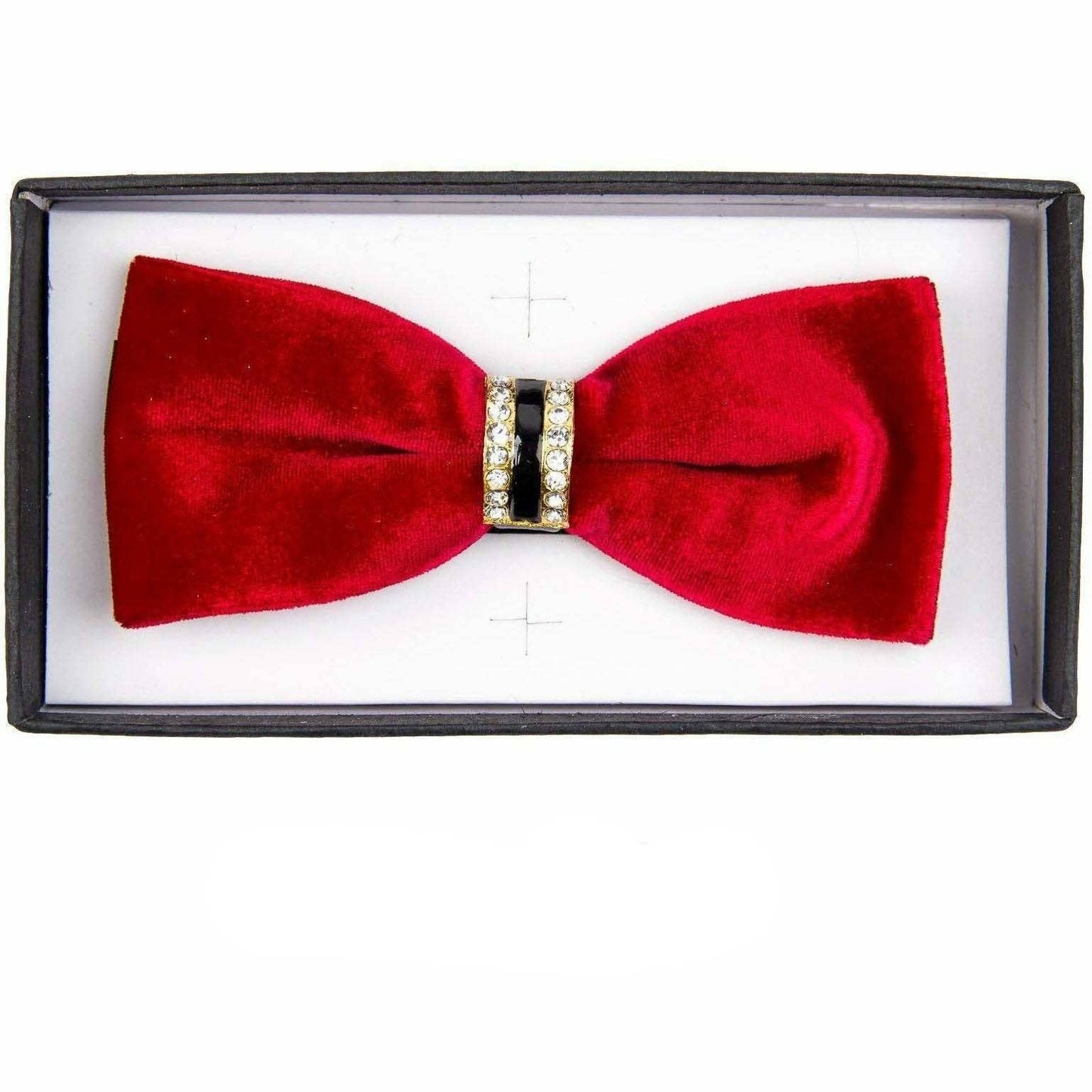 Dubal Brothers - Vittorio Farina Velvet Bow Tie by Classy Cufflinks: Black (VB 001) / One Size