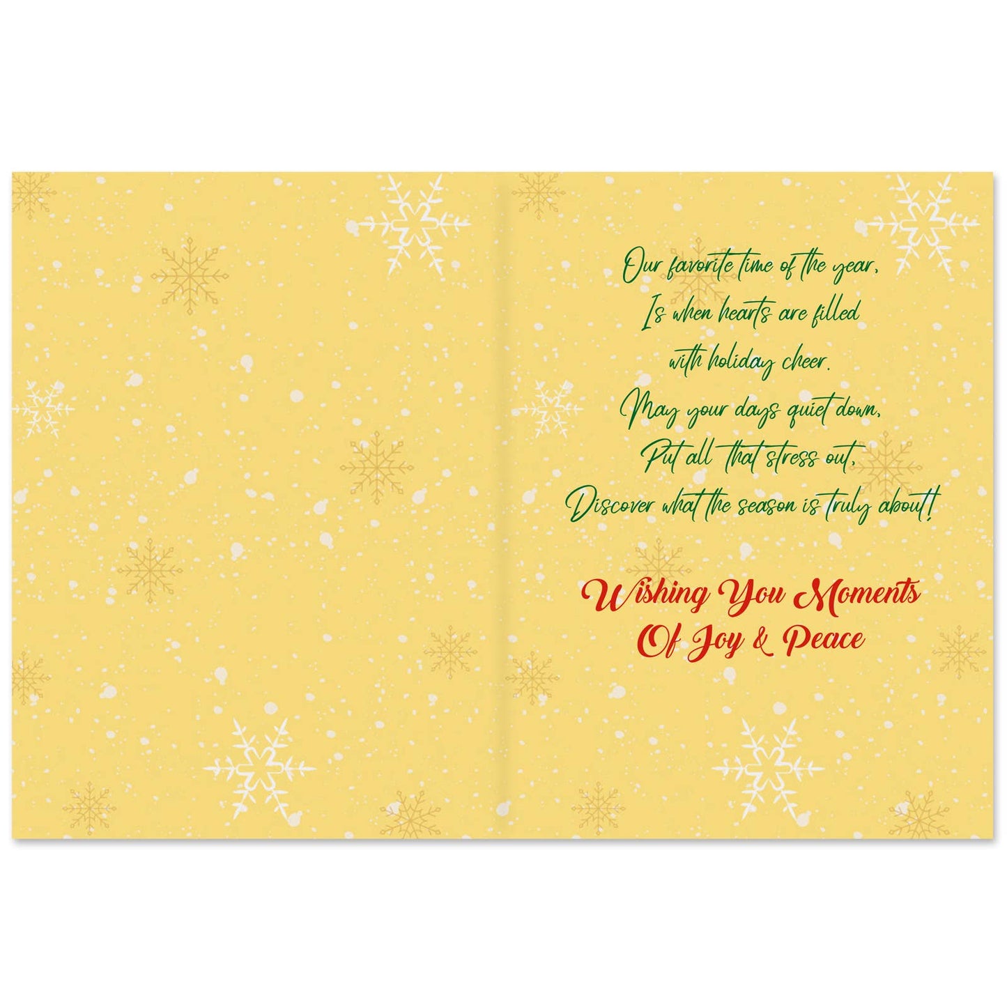 Shades of Color, LLC - Holiday Cards Wishing You Joy & Peace