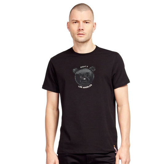 EIGHT X - Bad News Bear Graphic T-Shirt - Black: BLACK / S