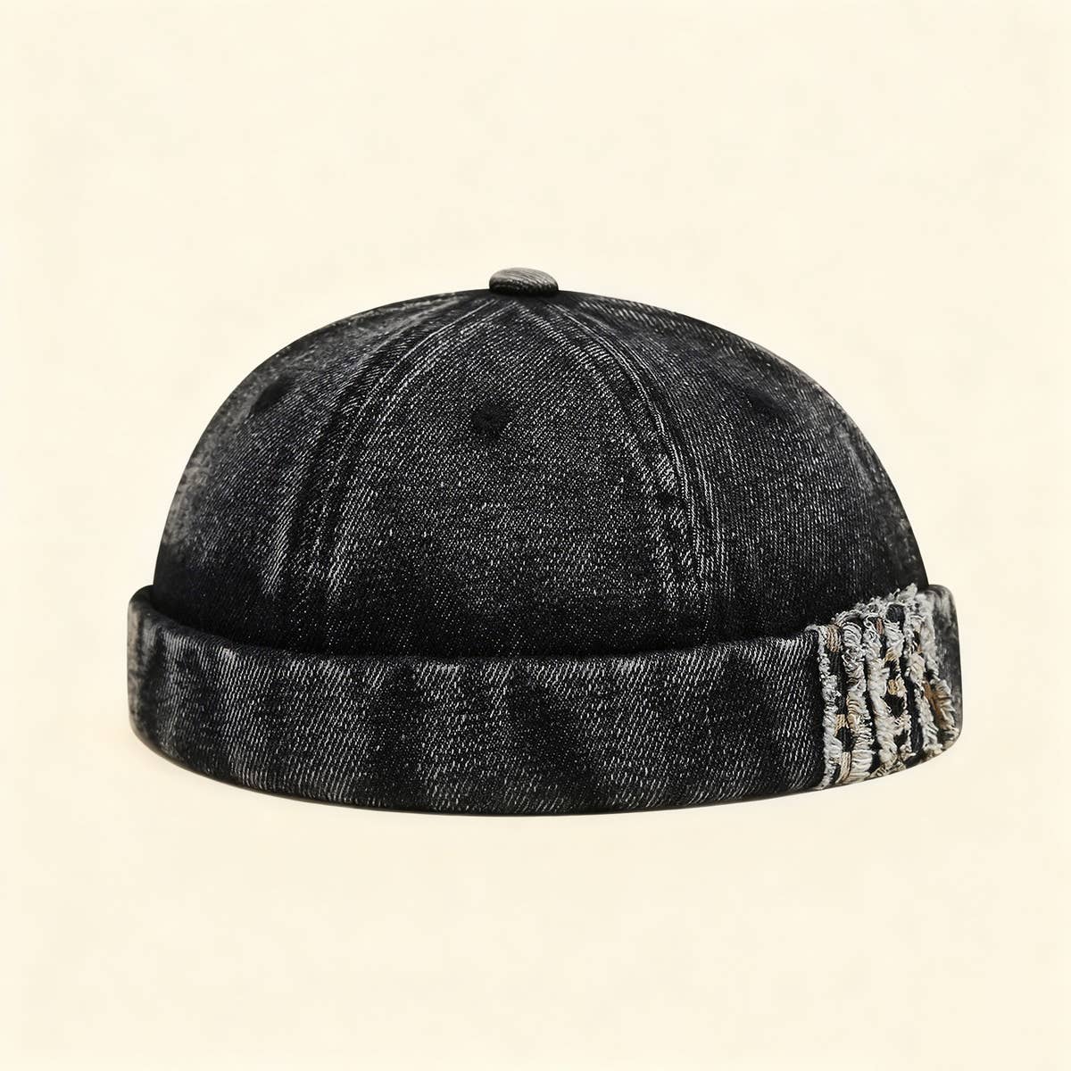 ACCITY - Washed Denim Brimless Sailor Cap Unisex_CWAH04670: Blue / (OS) 1