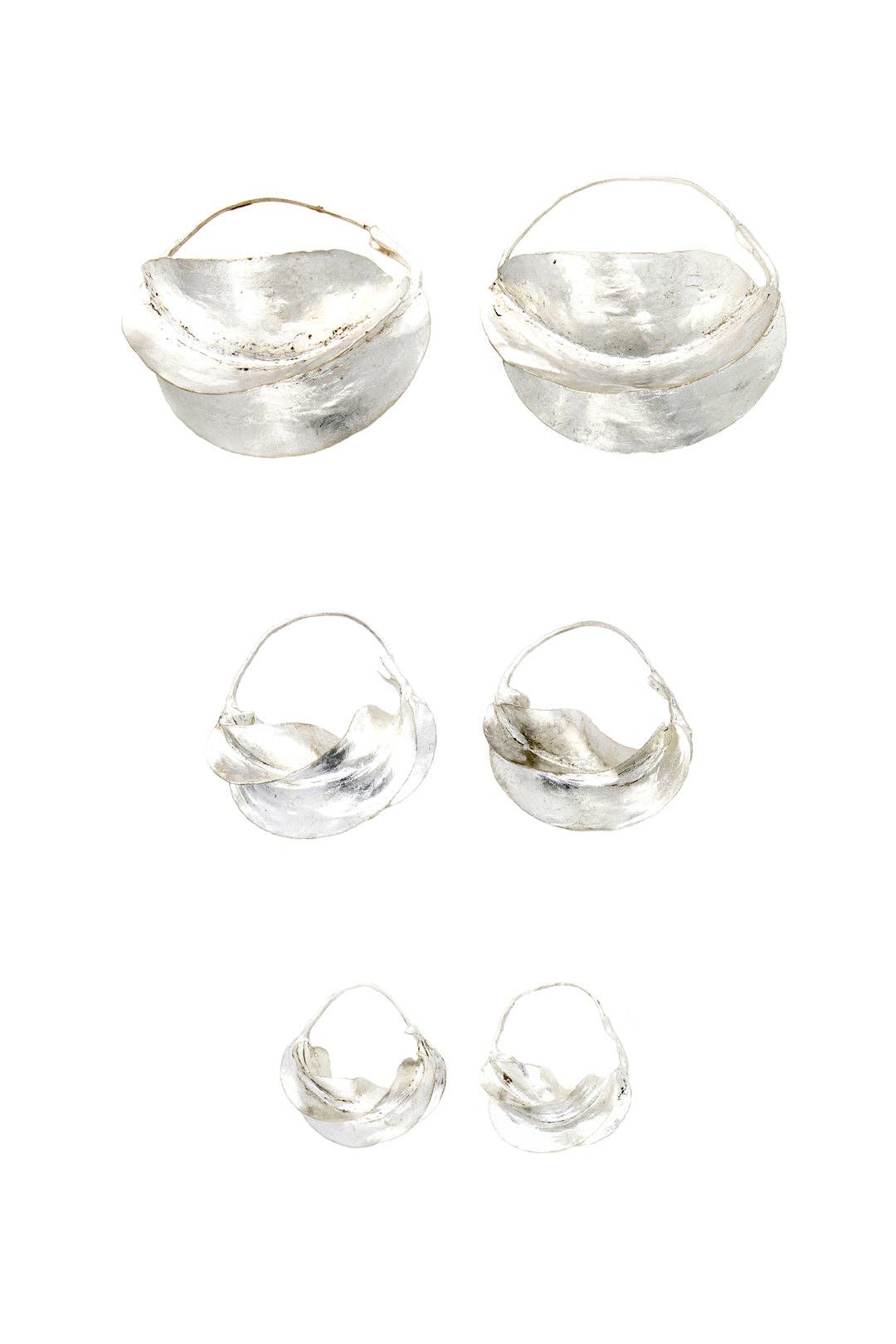 Swahili | AFRICAN MODERN - Fulani Sterling Silver Earrings: Large