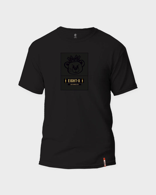 EIGHT X - Royal Bear Slim Fit Graphic T-Shirt - Black: BLACK / XL