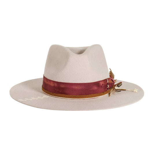 American Hat Makers - Wool Felt Rancher Pinch Front Hat - Delilah: L/XL