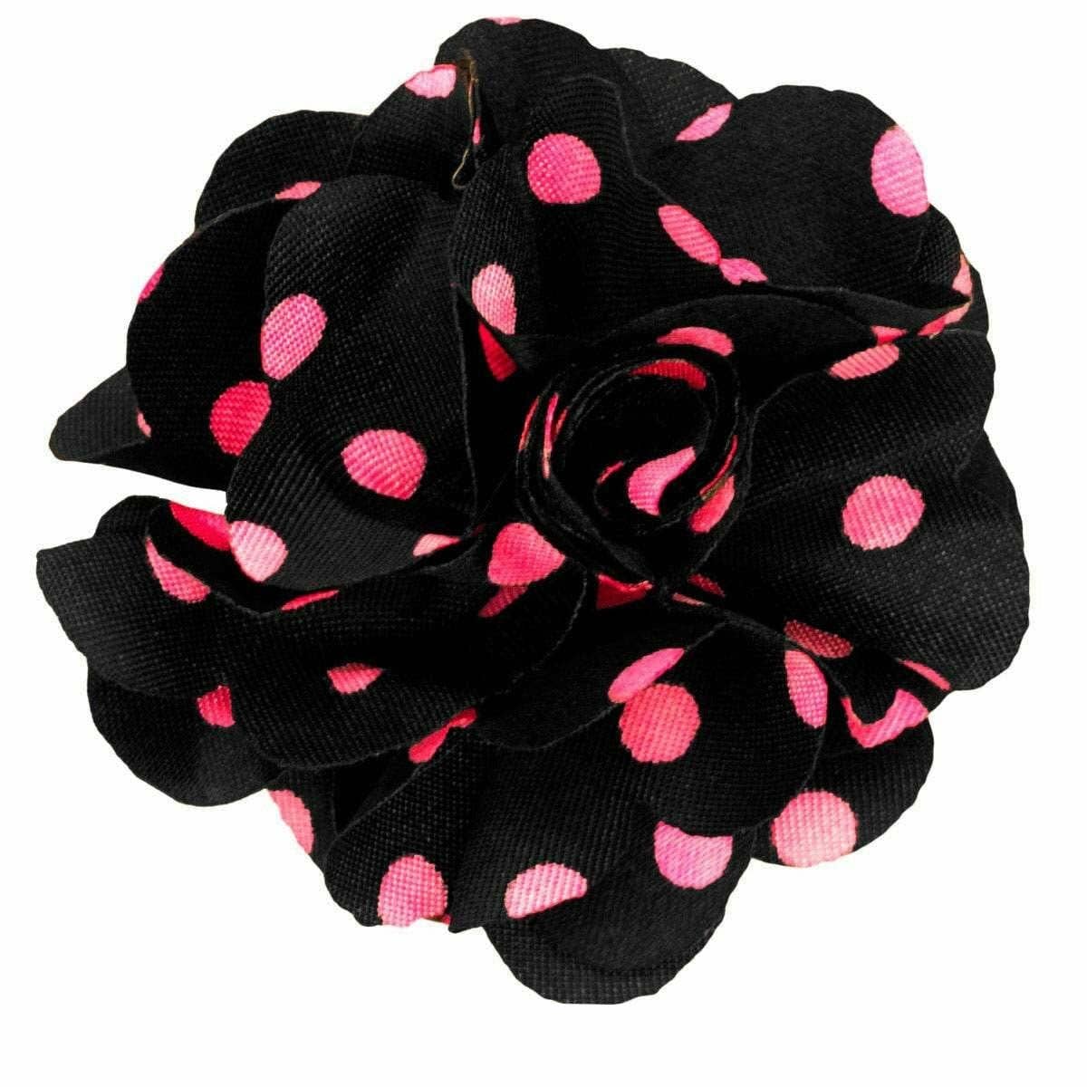Dubal Brothers - Vittorio Vico Men's Formal Polka Dot Flower Lapel Pin: Flower Pin Suit Accessories Pins for Suit or Tuxedo by Classy Cufflinks: Navy & White (107) / One Size
