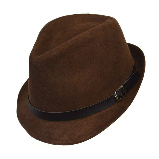 Selini New York - Fall/Winter Poly/Cotton Trilby Fedora Hats: Brown / S/M