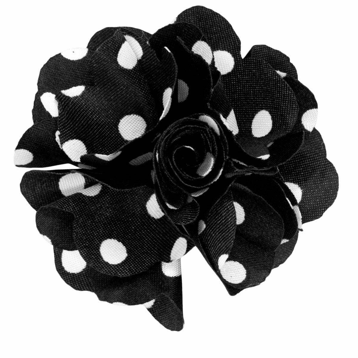Dubal Brothers - Vittorio Vico Men's Formal Polka Dot Flower Lapel Pin: Flower Pin Suit Accessories Pins for Suit or Tuxedo by Classy Cufflinks: Gold & Brown (104) / One Size