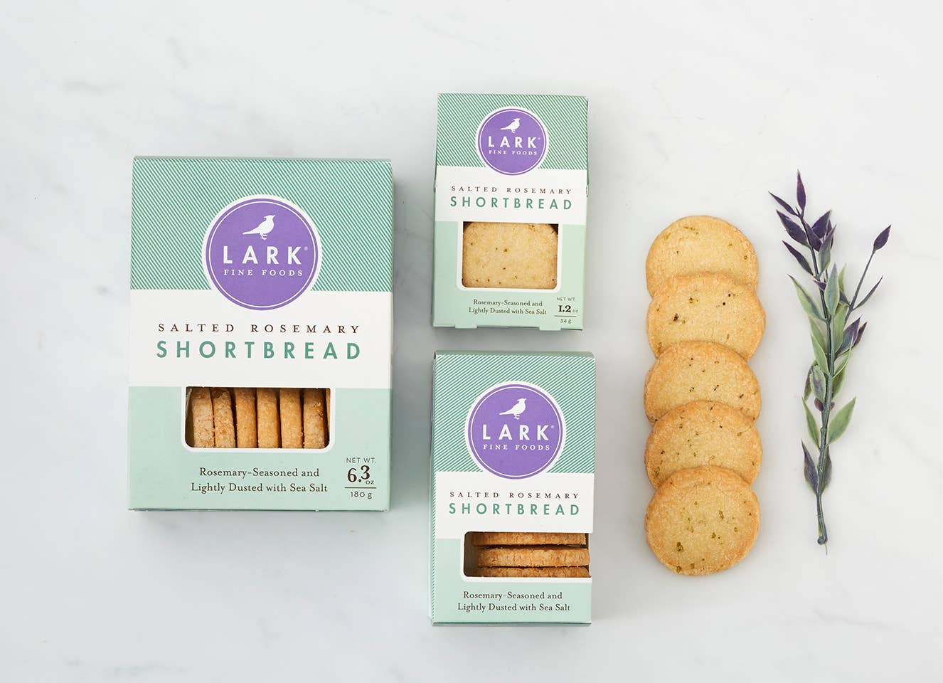 Lark Fine Foods - Salted Rosemary Shortbread - 6 oz