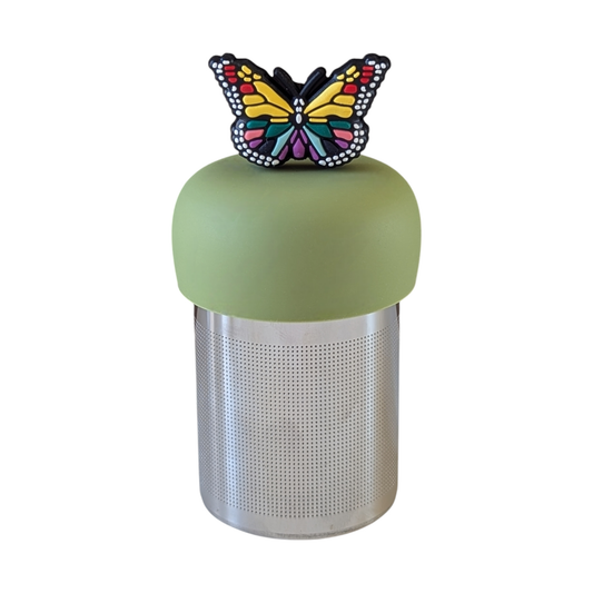 Teany Tiny Kitchen Tea Infuser - Butterfly | Floating Tea Steeper | Green Base | Rainbow