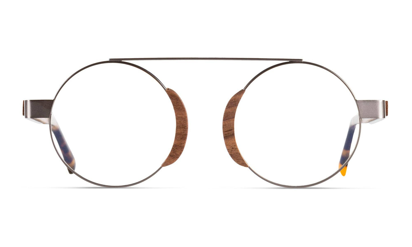 Touch Brand - Flama Eyewear - Anti-blue light glasses made of wood and ecological acetate. Unisex