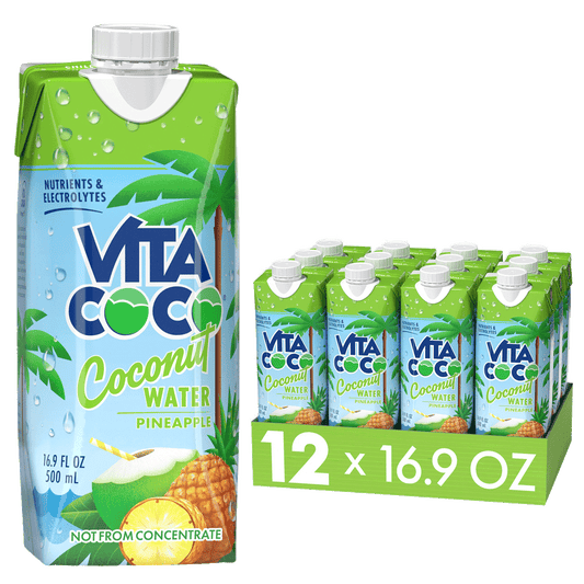 Vita Coco - Vita Coco Pineapple Coconut Water, 16.9oz (Pack of 12)