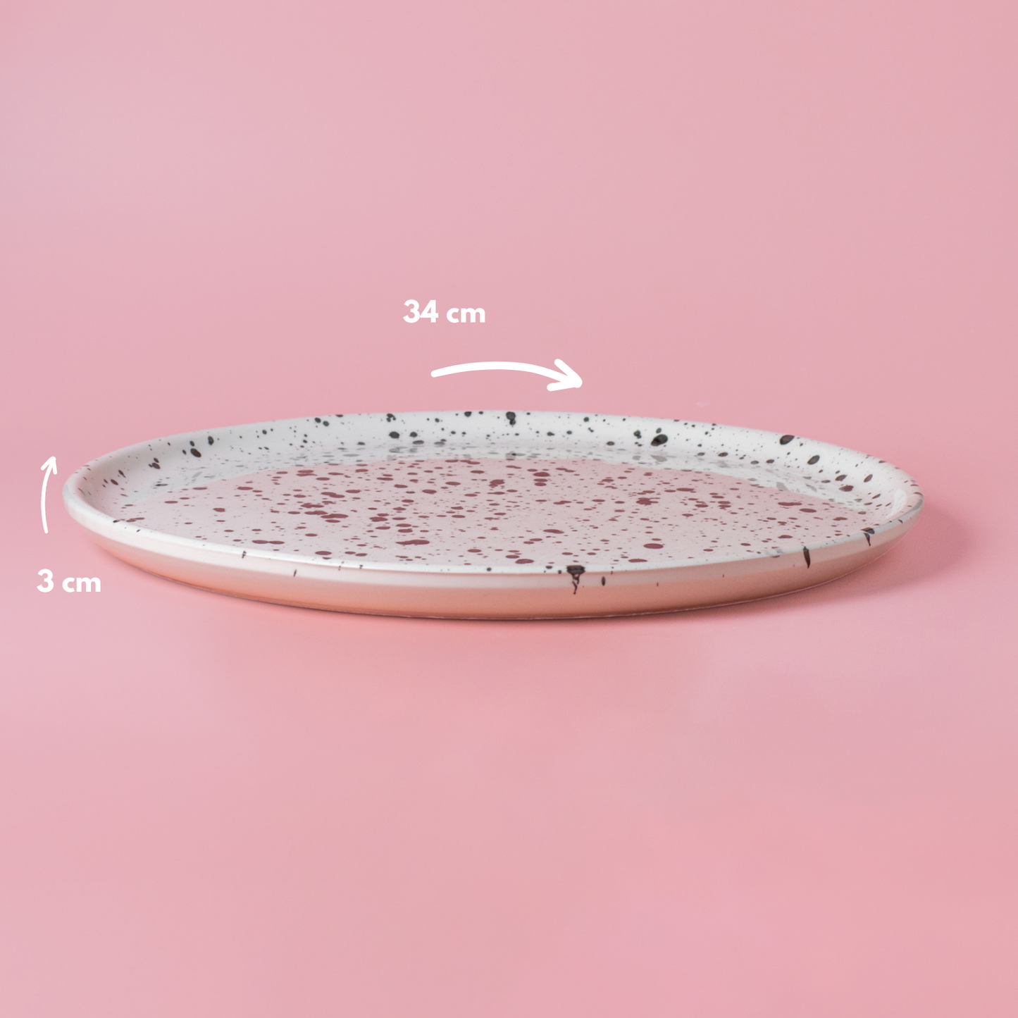 Alfar Tierra Cocida - Large Ceramic Pizza Plate 34 cm/GALAXY Mottled