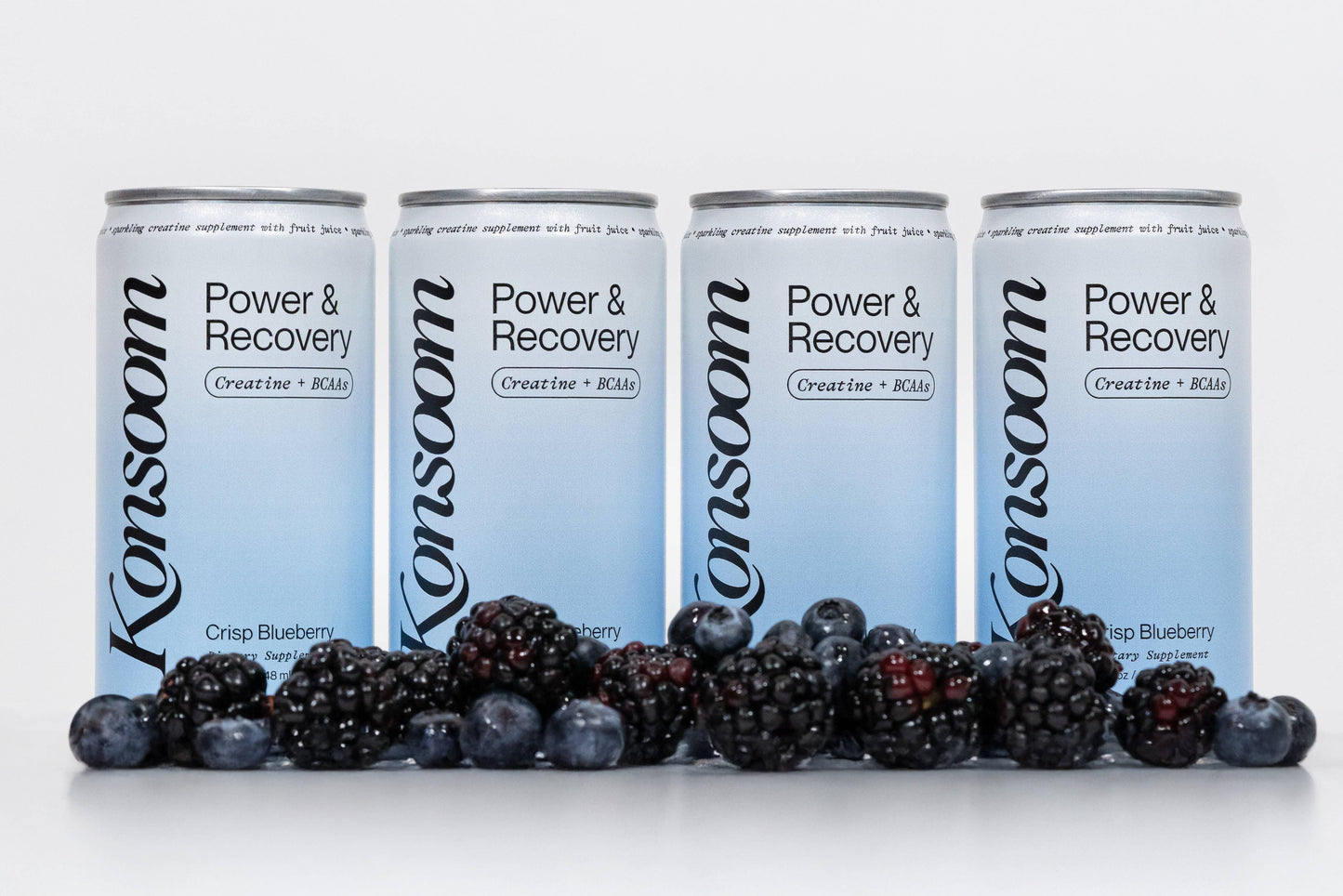 Konsoom Foods - Sparkling Creatine Drink – Power & Recovery (Crisp Blueberry): Pack of 12