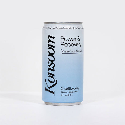 Konsoom Foods - Sparkling Creatine Drink – Power & Recovery (Crisp Blueberry): Pack of 12