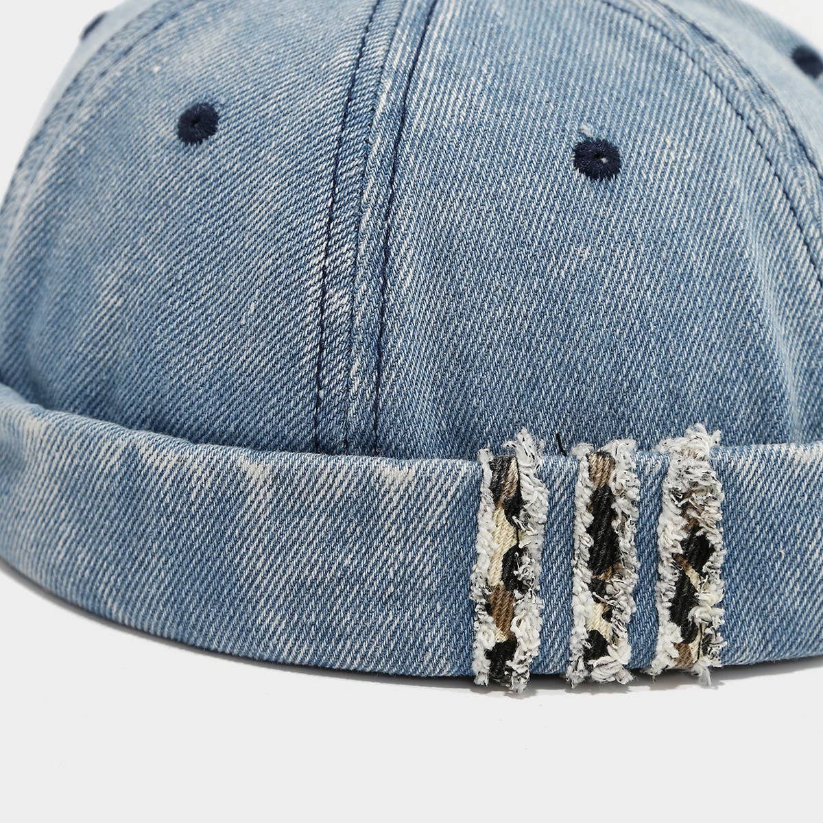 ACCITY - Washed Denim Brimless Sailor Cap Unisex_CWAH04670: Blue / (OS) 1