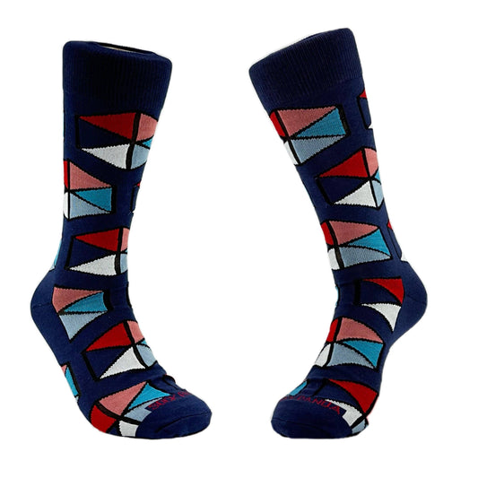 Sock Panda - Hexagon Flag Banner Patterned Socks from the Sock Panda