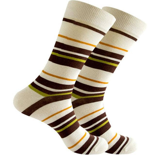Sock Panda - Classic Brown Striped Socks from the Sock Panda