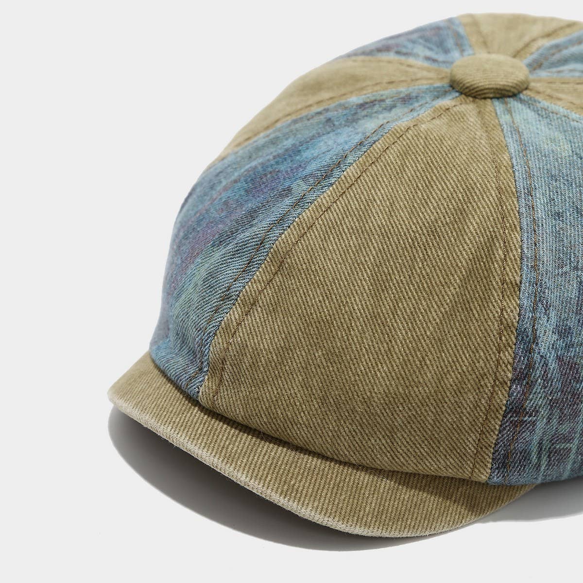 ACCITY - Vintage Washed Newsboy Cap for Men Women_CWAH04572: KHAKI / (OS) 1