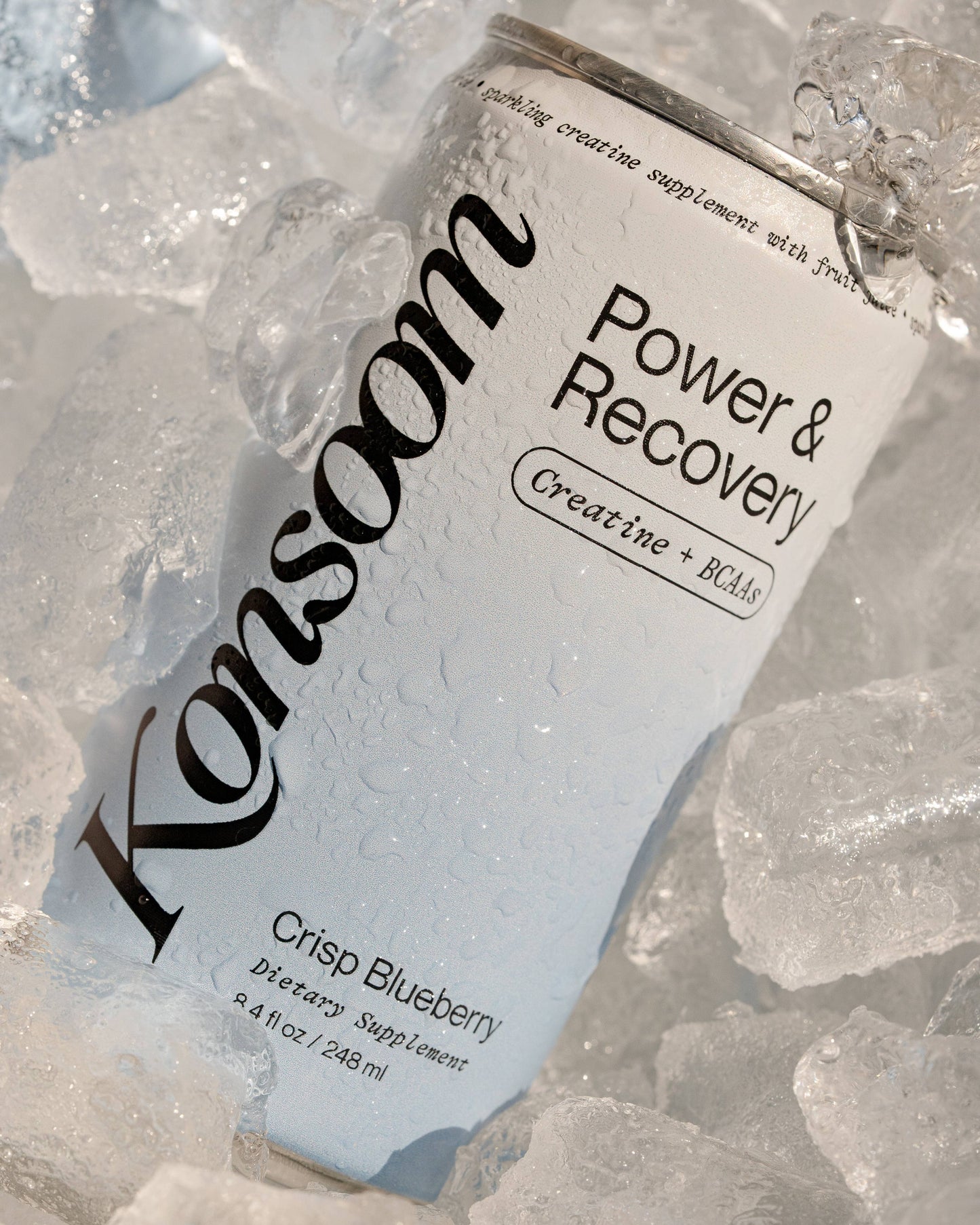 Konsoom Foods - Sparkling Creatine Drink – Power & Recovery (Crisp Blueberry): Pack of 12