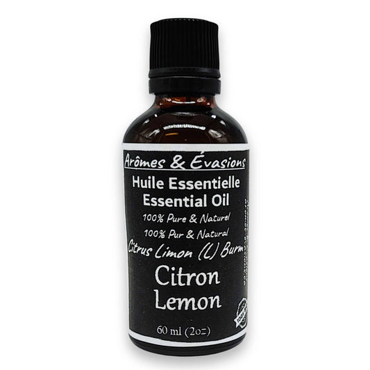 Arômes & Évasions - Essential Oil -Lemon (Citrus limon (L) Burm): 60 ml